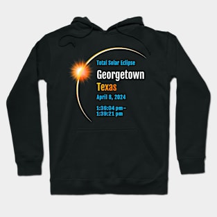 Georgetown Texas Tx Total Solar Eclipse 2024 1 Hoodie